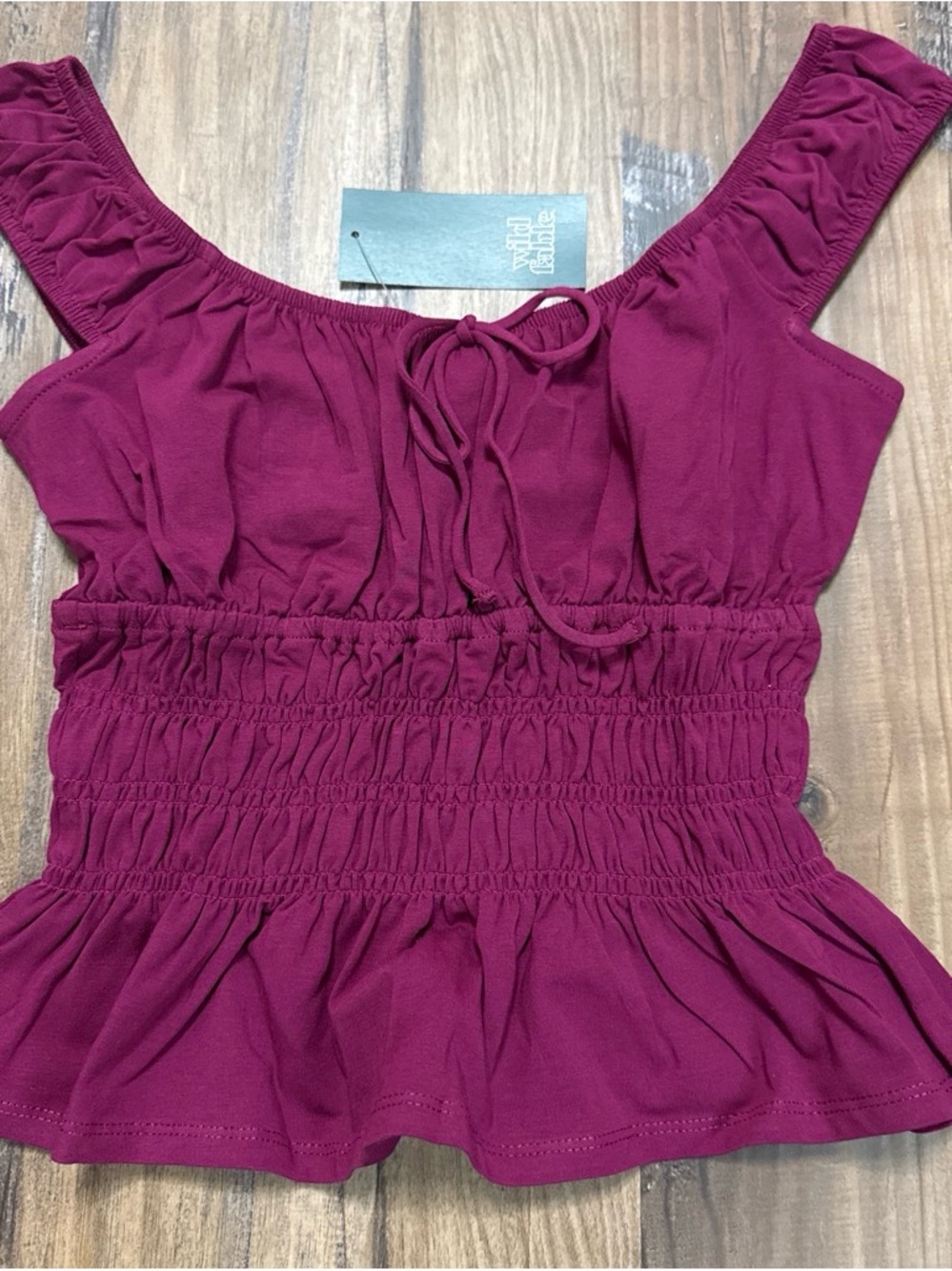 Women’s Smocked Berry Purple Tank Top